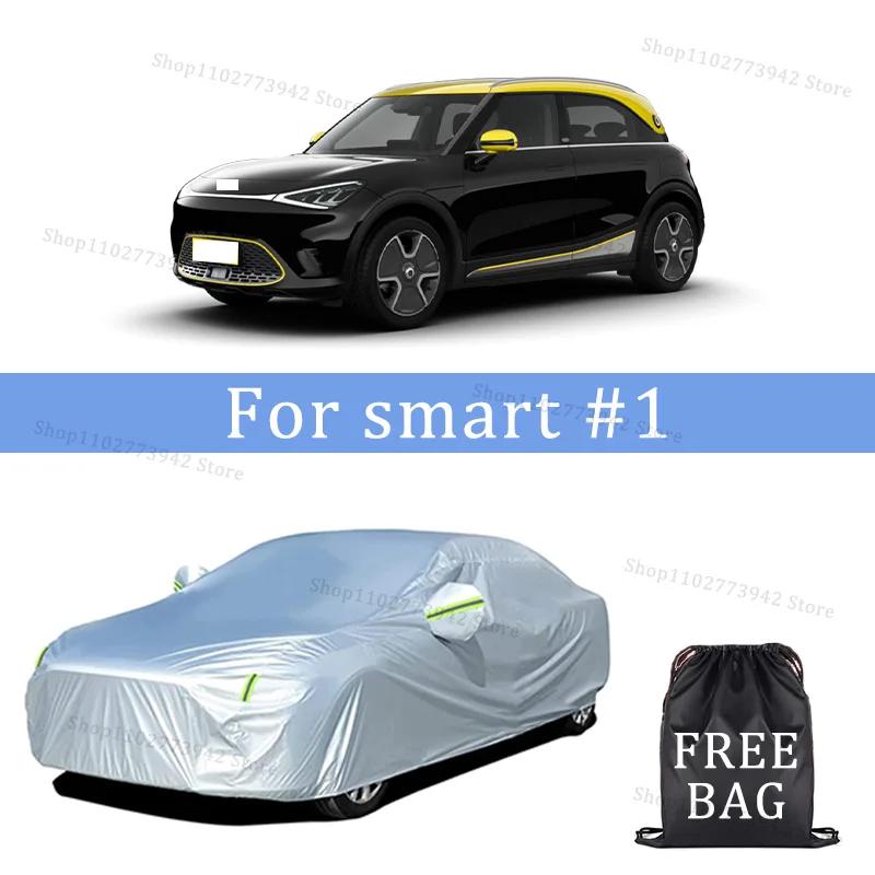 

For smart #1 spirit 1 Car Cover Full Covers with Reflective Strip Dustproof UV Scratch-Resistant Sunscreen Protective cover