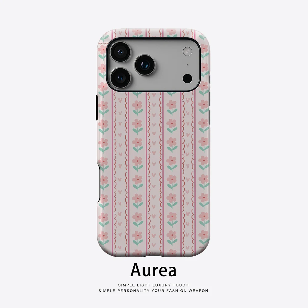 Handyhülle mit rosa Blumenbändern für magnetische Handyhülle für iPhone 17 16 15 14 13 Pro Max Plus, einzelne doppelschichtige robuste Hülle