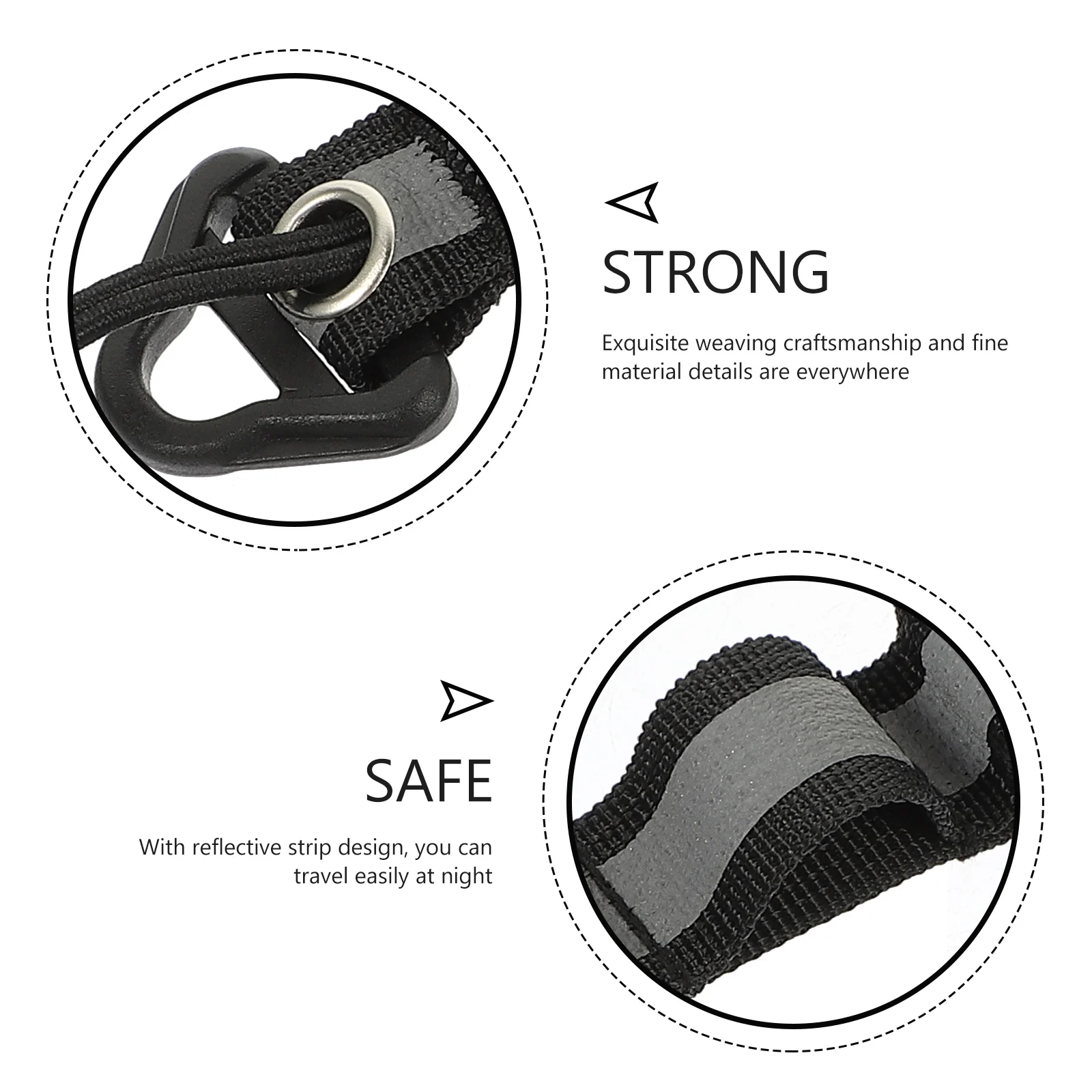 

Multipurpose Mountaineering Harness Black Portable Hook Strap for Camping Picnic Travel Tool Storage Lightweight Wearable