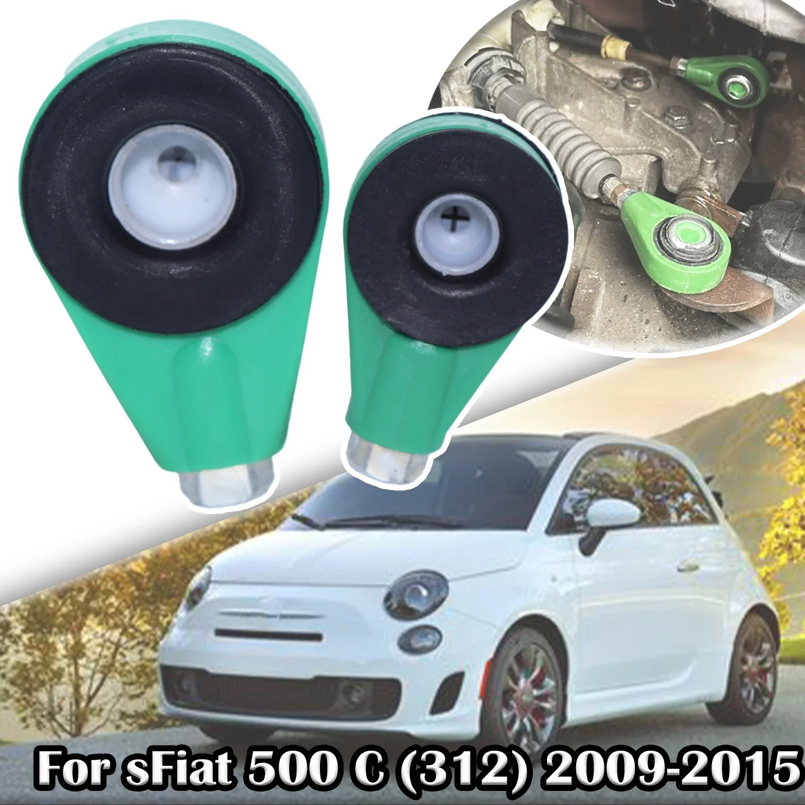 For Fiat 500 C (312) 2009 - 2015 Manual Gearbox Shift Cable Linkage Bushing Repair Kit Shifter Lever Selector Connect Both End