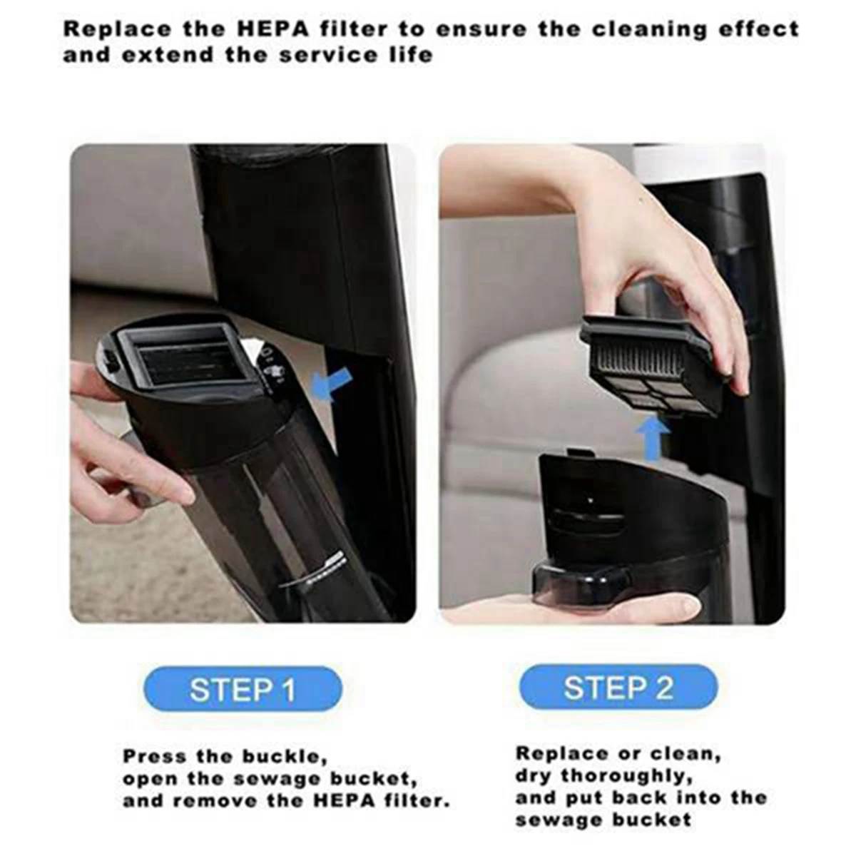 

Сменный HEPA-фильтр A95G и щеточный валик подходит для беспроводного пылесоса Tineco Ifloor 3/Ifloor One S3