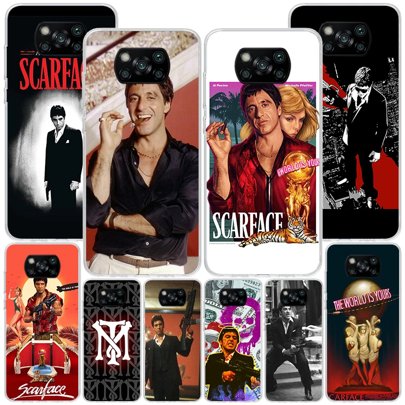 Scarface 1983 Film Al Pacino Movie Phnoe Case for Xiaomi Poco X5 Pro X4 Gt X3 Nfc M5S M4 M3 M2 F3 F2 F1 Mi Note 10 Lite A2 A3 Un