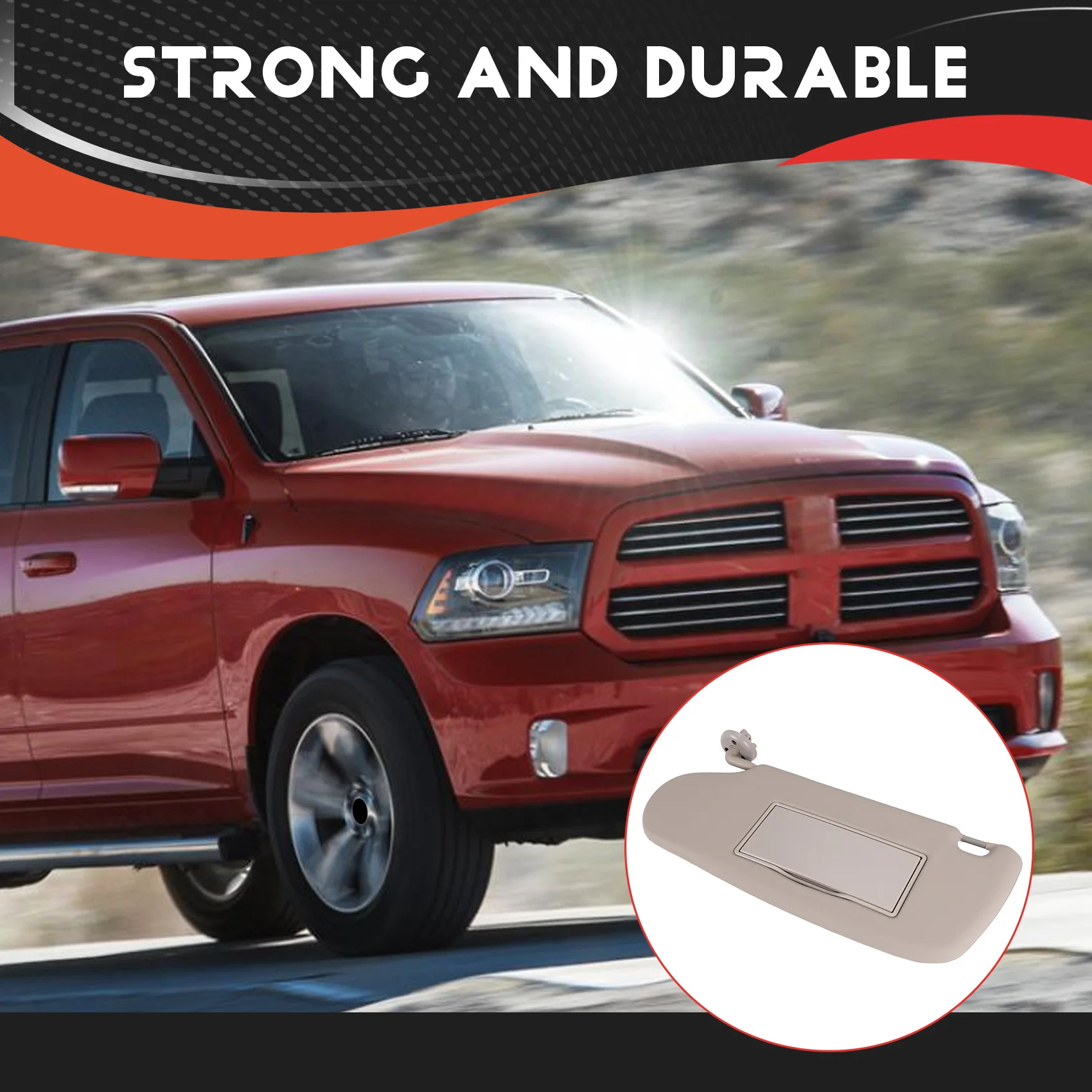 

ABTD-1Pair Car Sun Visors Shades Vanity Mirror 1902167 For Dodge Ram 1500 2002-2009 2500 3500 2003-2009 Sun Shade Sunvisors