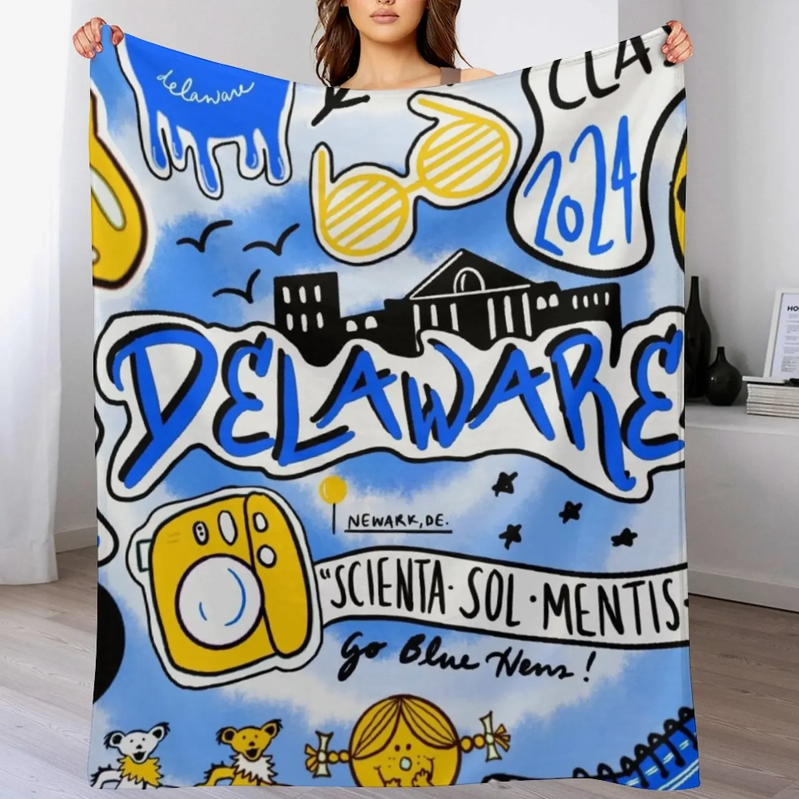 

University of Delaware Throw Blanket cosplay anime for babies Hairy Travel Blankets