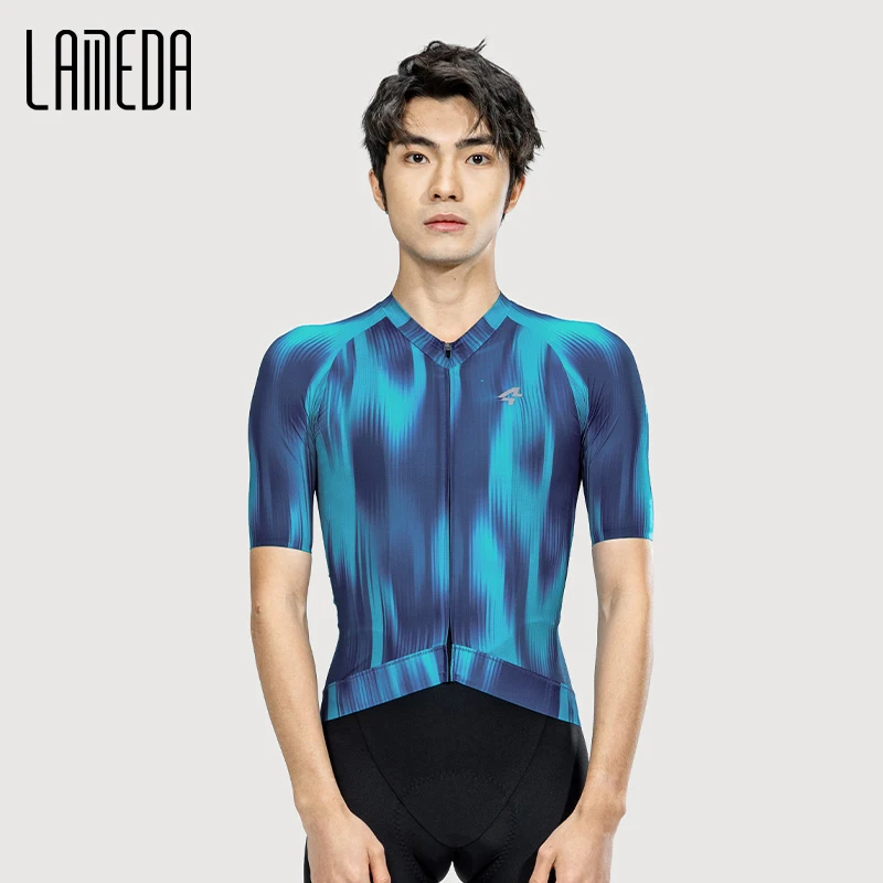 

LAMEDA Men's Short Sleeve Jersey Spring Summer MTB Cycling Clothing Quick-Dry Thin Bike Biking Bicycle Top Shirts with Pockets