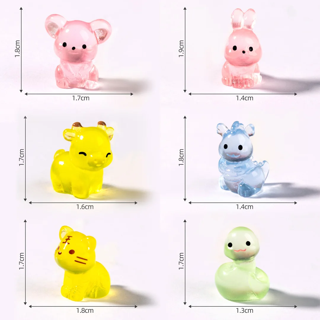 12 قطعة زودياك الصينية القرد الدجاج الكلب خنزير البقرة النمر أرنب التنين الأفعى تمثال مصغرة الجنية حديقة الديكور اكسسوارات