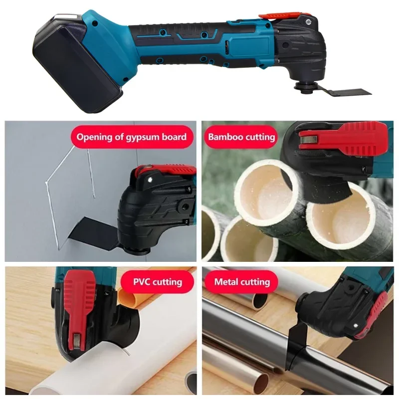Aparador Elétrico Saw Renovação Power Tool Machine Ferramenta Multi-função Ferramenta Oscilante Para Makita 18V Máquina De Corte De Bateria