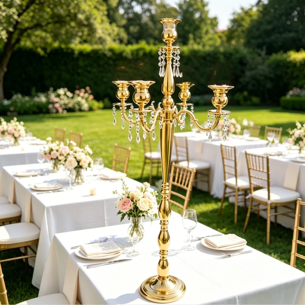 3-10ps)90cm-120cm)metal Candle Holders Gold Tea Light Candelabra  Candlesticks Wedding Table Centerpiece  gold Pillar Stand