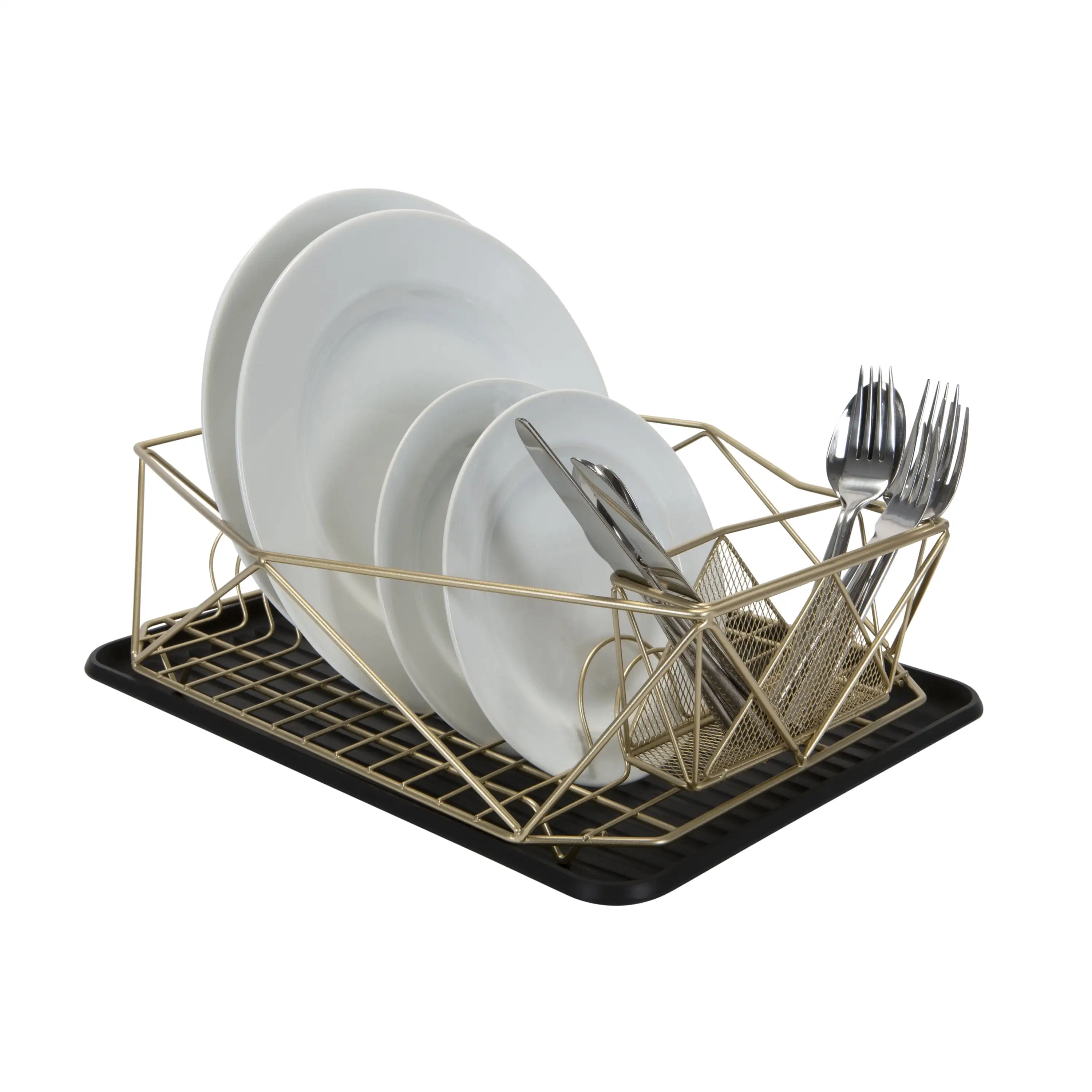 

Geode Dish Rack in Satin Gold