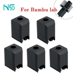 Calcetines de silicona negros resistentes al desgaste de alta temperatura, calcetines de laboratorio de bambú X1, X1C, P1P, impresora 3D, extrusora Hotend