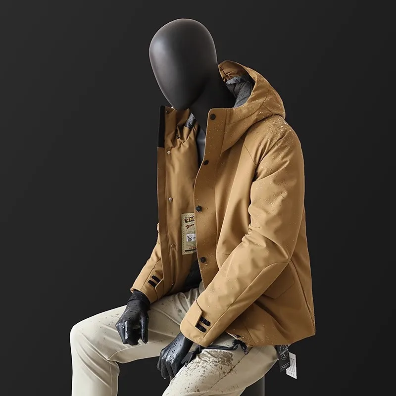 

Высококачественная уличная мужская пуховая куртка 90, белая ду-пуховая одежда Bla Tech Lo Temperature, зимняя теплая верхняя одежда Thiened