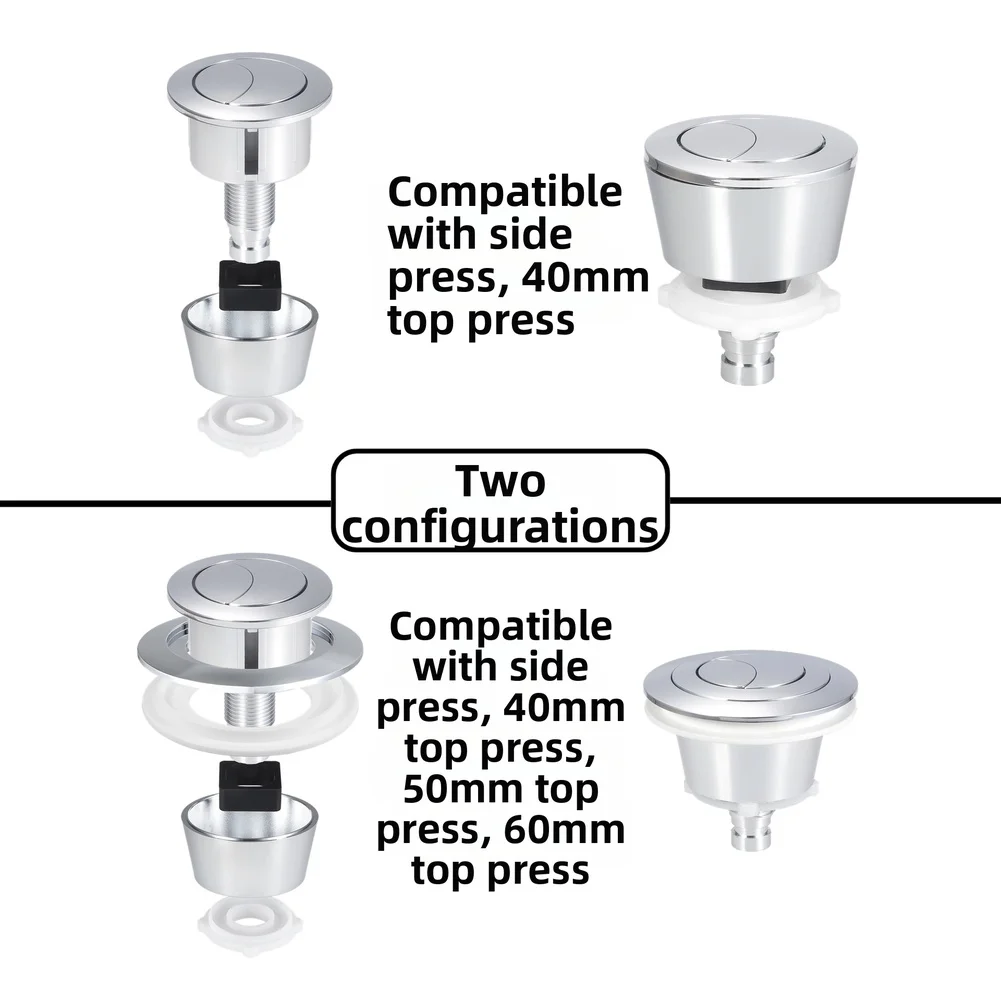 Dual Flush Push Button For Toilet Cistern 20mm 40mm 50mm 60mm Aperture For Fluidmaster PRO550UK Skylo SKY005 Valve