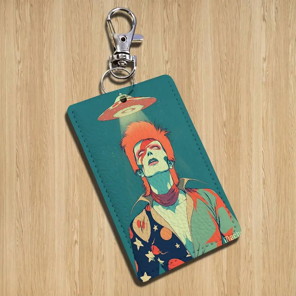 farewell Heroes David Bowie Cartoon Singer Anime Card Keychain Fashion Pendant Bag ID Door Card Case Bus Card Cute Adult - view 3