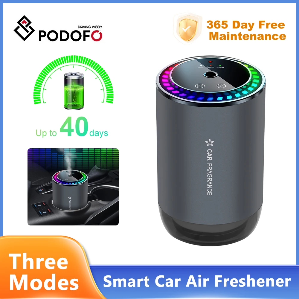 

Podofo Smart Car Air Freshener Car Diffuser Air Fresheners with Star Projector 50ml French Natural Fragrance