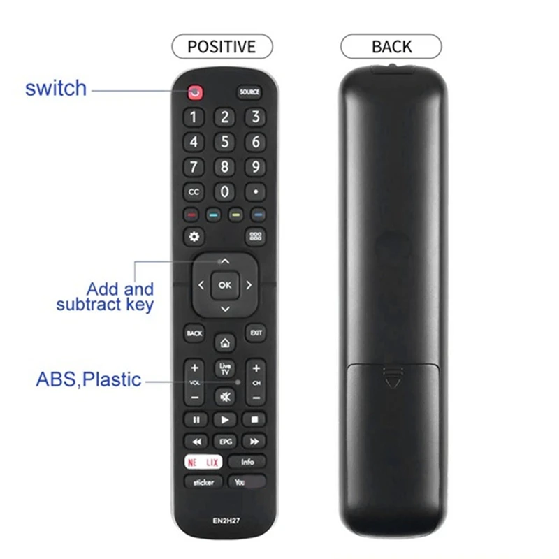 EN2H27 LCD TV Remote Control For Hisense N2A27ST EN2AW27H EN2AG27 Multi-Function Smart TV Remote Control