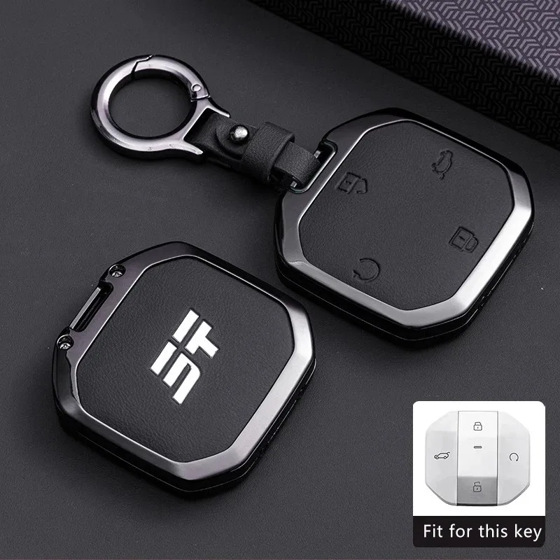 Remote Cover Shell Bag Keychain Accessories Leather Car Key Case For Chery Jetour T2 2025 Traveler 2026 Traveller PRO Tenet T4
