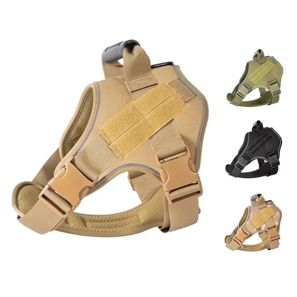 

Free shipping Tactical Dog Harness Vest for Large Dogs Breathable No Pull Dog Training Harness with Handle Easy Put On