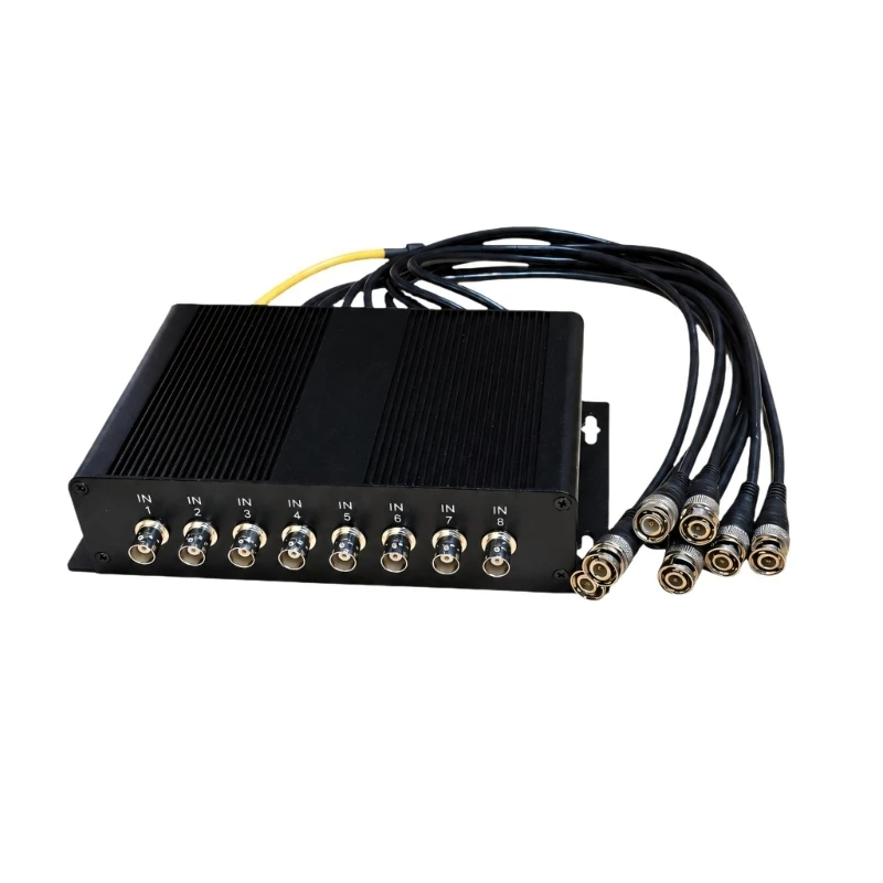 CORA BNC Cable Guard Box for Camera Video Wiring, 8 Port Indoor Unit with Rack Mount Form and Organized Layout for CCTV Cabinets