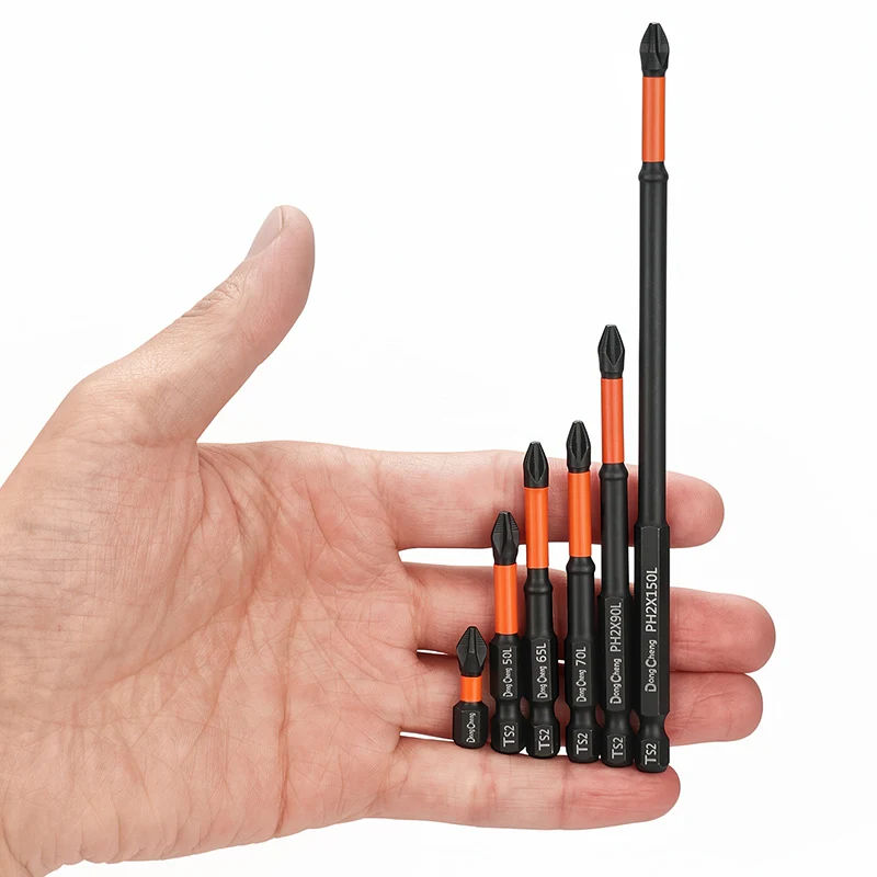 Magnetic High Torque Screwdriver Bits PH2 TS2, Anti-Slip, Impact Resistant, Hex Shank Steel, for Electric Drill, Power Tools,DIY