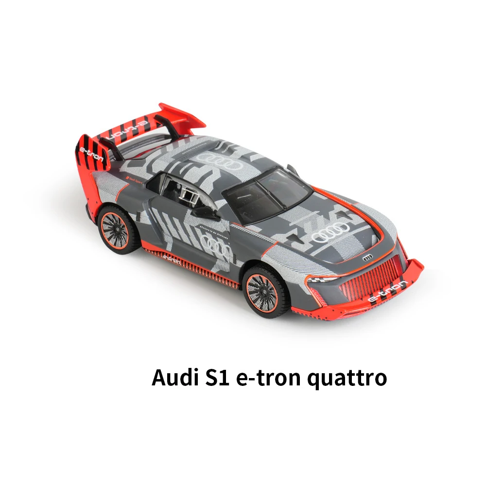 Bburago 1:43 Lamborghini SC63 Porsche 911 Audi S1 C8R Alfa Alloy Luxury Vehicle Diecast Pull Back Cars Model Toy Collection Gift