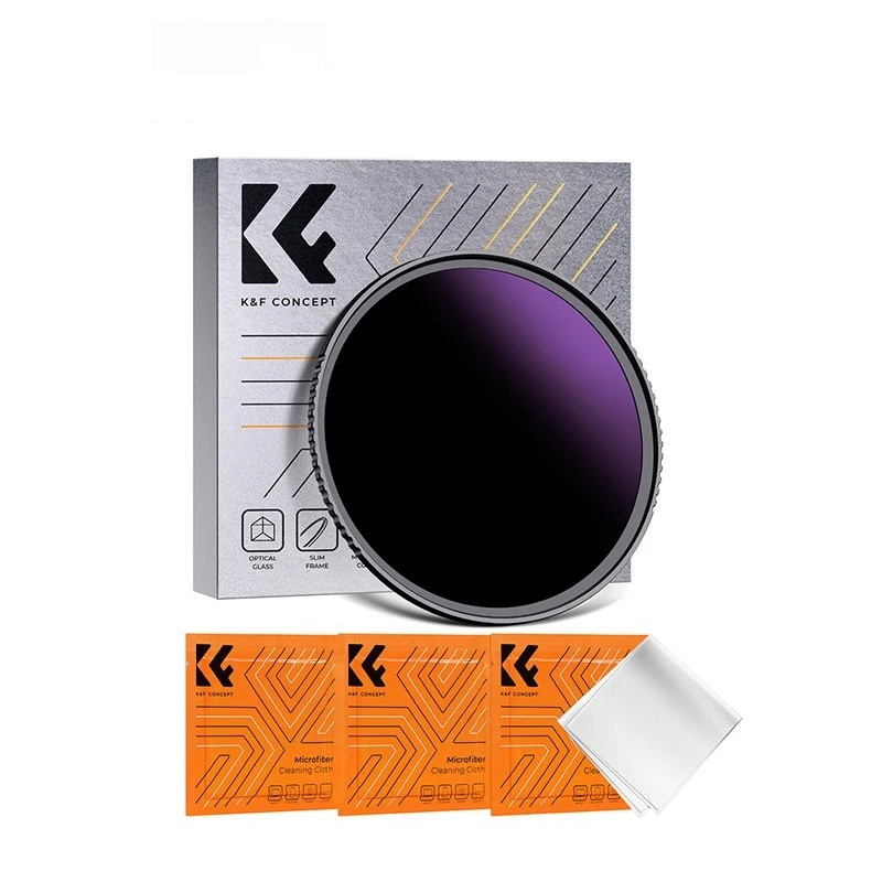 K&FCONCEPT ND 1000000 Million Dimmer NANO-X Series DSLR Camera Lens Filter Medium Gray Density Mirror Eclipse Photography