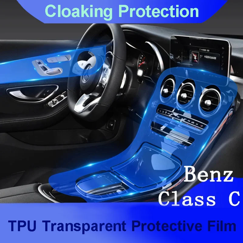 

For Mercedes Benz C C180 C200 Class GLC 200 260 W203 W204 W205 Anti-Stratch Sticker Transparent TPU Car Protective Film