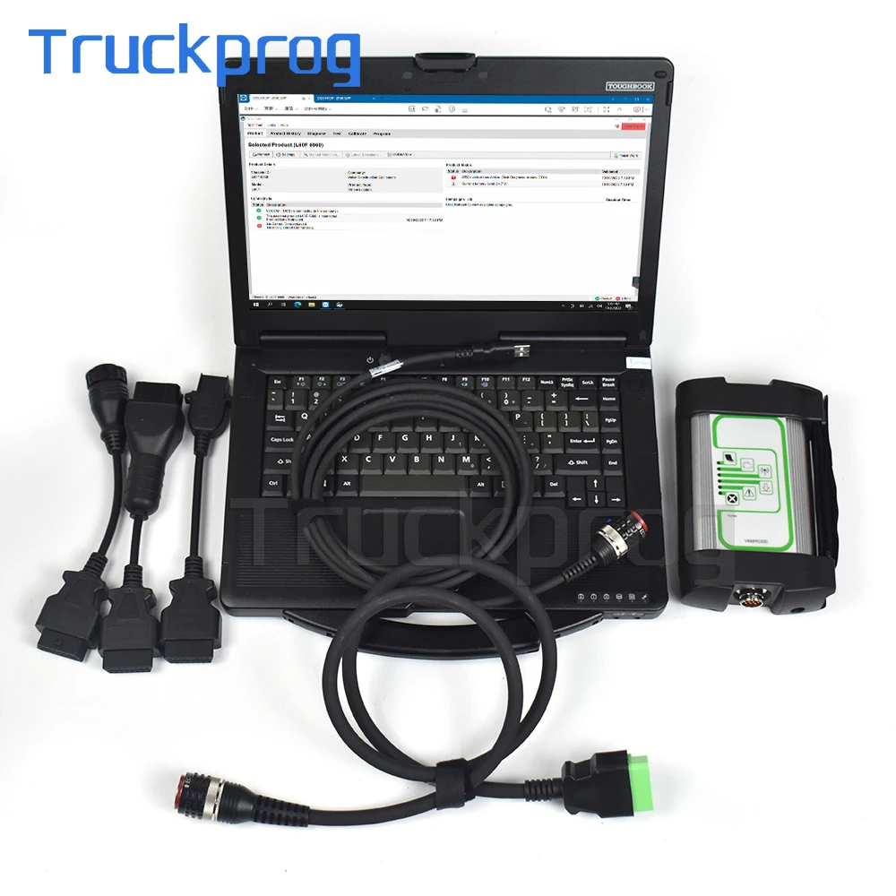 2.8 PTT Premium Tech Tool For VOCOM 88890300 for RENAULT/MACK Truck Excavator Diagnostic Tool+Thoughbook CF53 Laptop