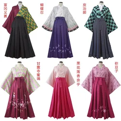 Kamado Tanjirou Nezuko Kochou Shinobu Tomioka Giyuu Kanroji Mitsuri Tsuyuri Kanao Cosplay Costume Kimono Dress Anime Suit