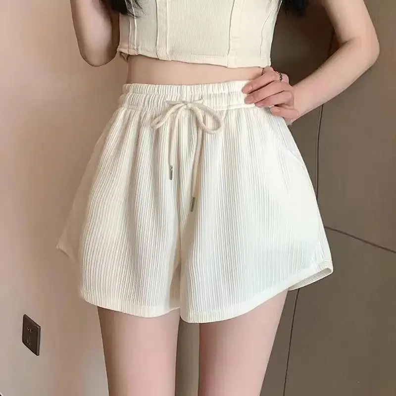 

2025 New Summer Sports Shorts Women's Korean High Waist Loose Large tudent Youth Home Sleepwear Running Yoga Shorts