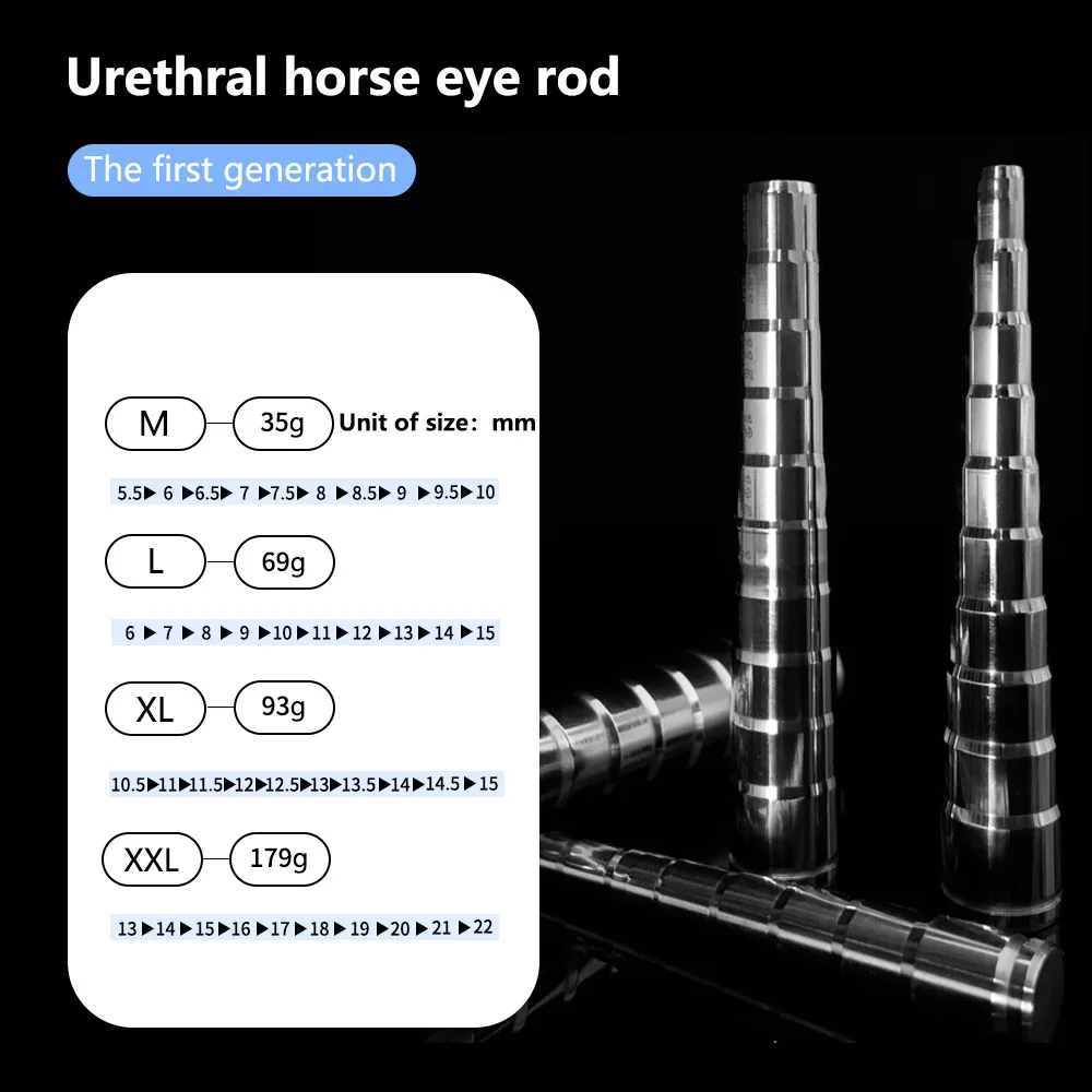 Urethral Plug Anal Plug Horse Eye Sounding Stimulation Urethral Insertion Stainless Steel Metal Dilator for Men Women Sex Toy