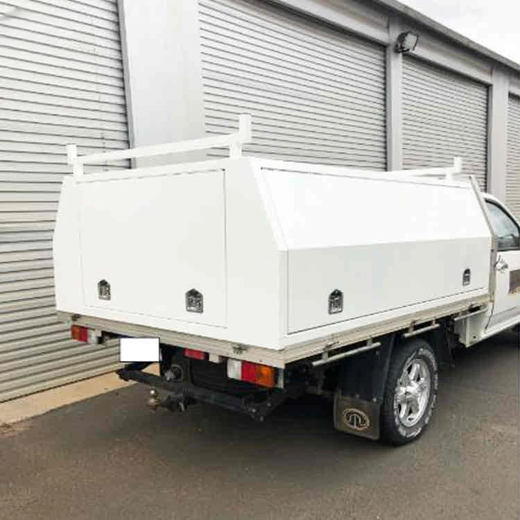 Double cab white ute canopy tool boxes ute tray back canopy