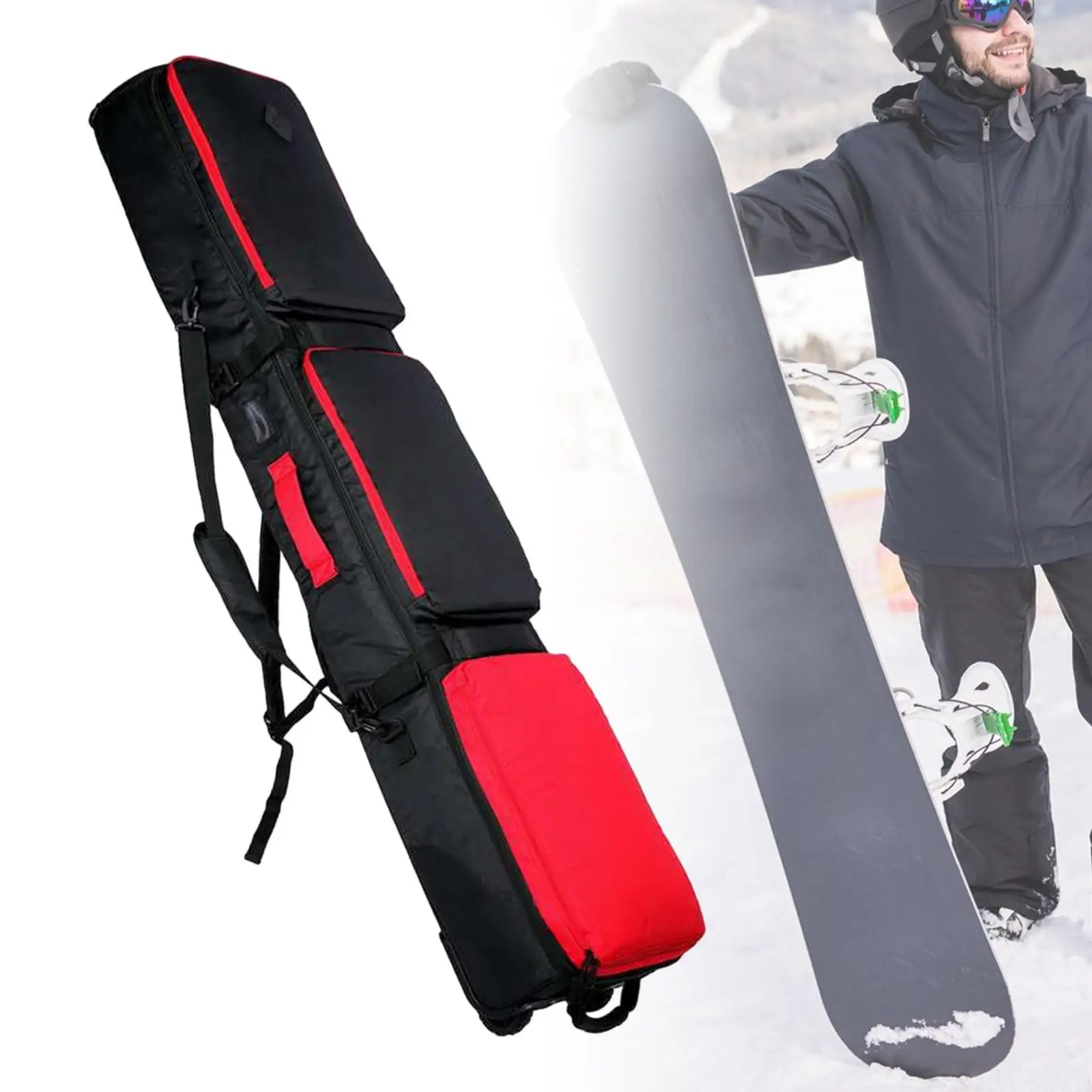 Bolsa de esqui para snowboard, bolsa para equipamento de esqui com alça de transporte, bolsa para snowboard