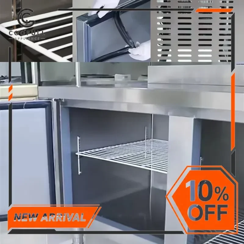 # for Commercial Undercounter Workbench Refrigerator Air Cooled Bar Chiller Stainless Steel Kitchen Prep Table Fridge for