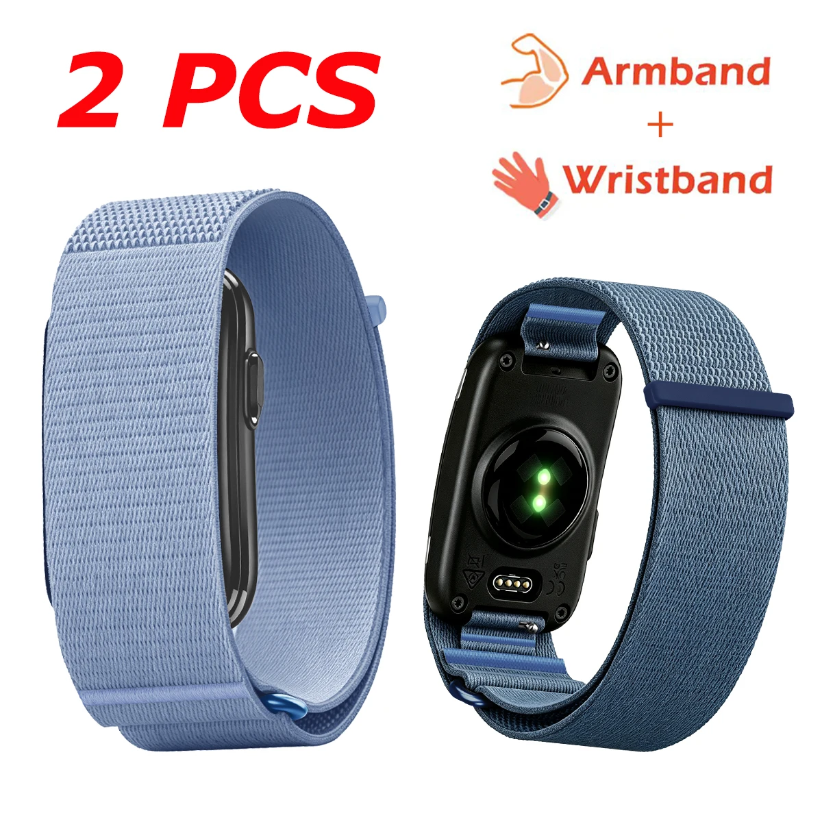 Für Garmin CIRQA Smart Band Bizeps-Armband Sport Fitness Tracker Nylon Gewebtes Atmungsaktives Uhrenarmband Verstellbarer Handgelenkschlaufenriemen