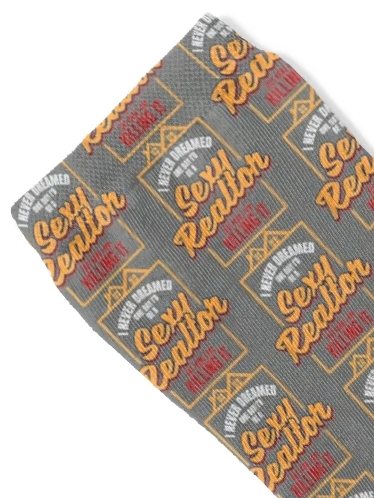 I Am A Sexy Realtor Real Estate Job Socks custom sports anti slip football Toe sports floral Socks Women's Men's