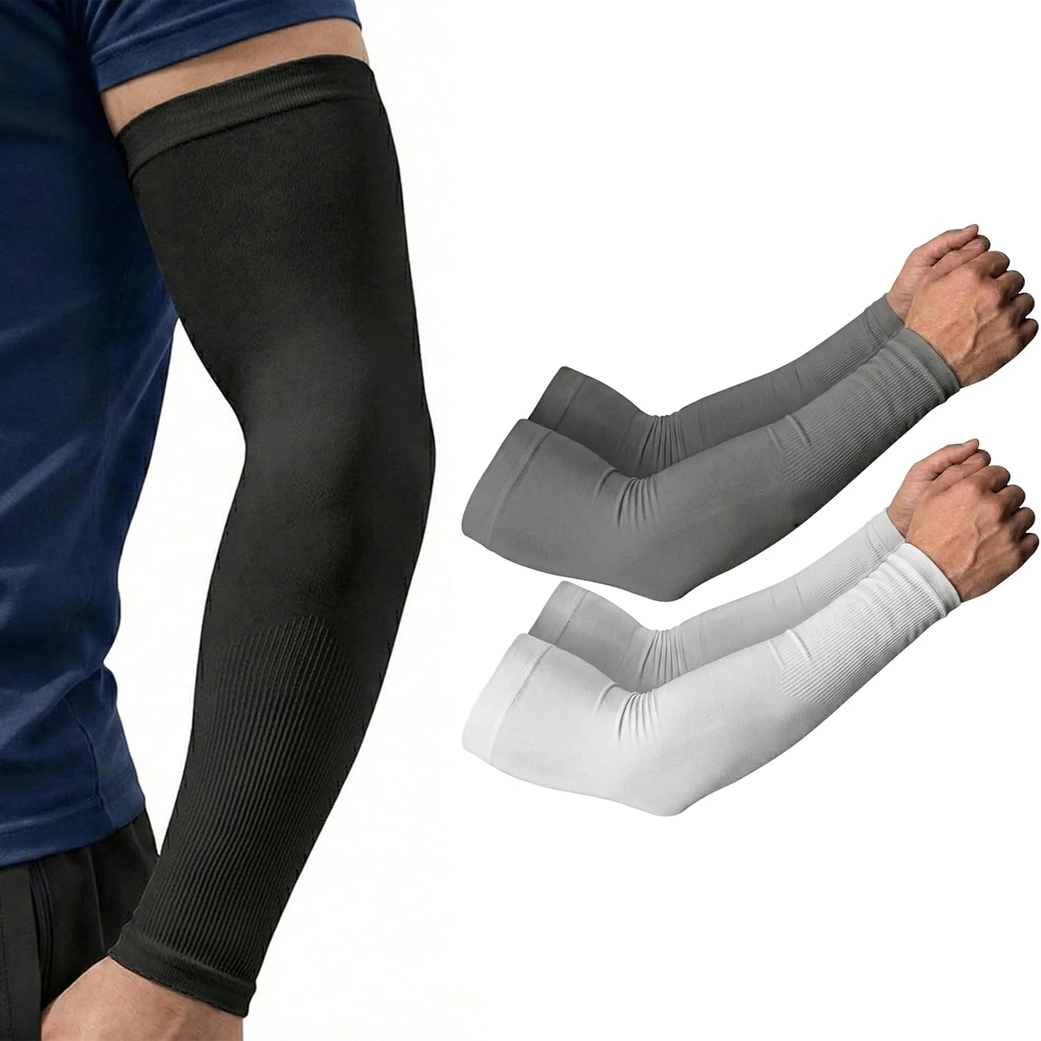 

Cycling Arm Sleeves for Men and Women UV Sun Protection Cooling Compression Outdoor Sport Tattoo Cover Up Sleeve for Daily Wear