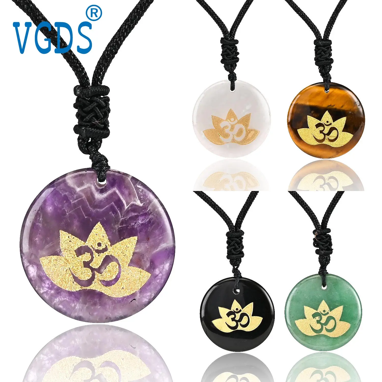 

Natural Crystal Disc Carving Lotus Sanskrit Top Wheel Pattern Chinese Religious Exorcism Exorcism and Disaster Elimination Rune