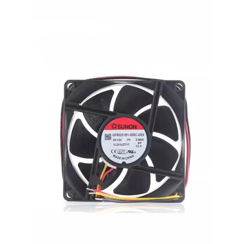 

C for SUNON GF80251B1-000C-GE9 DC12V 3.96W 80*80*25MM 3-Wire Silent Cooling Fan