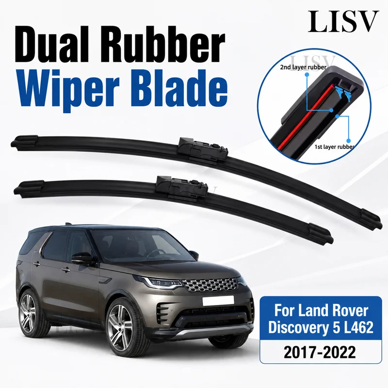 For Land Rover Discovery 5 L462 2017-2022 Front Windshield Wiper Blades 2pcs Windscreen Window Accessories 2018 2019 2020 2021
