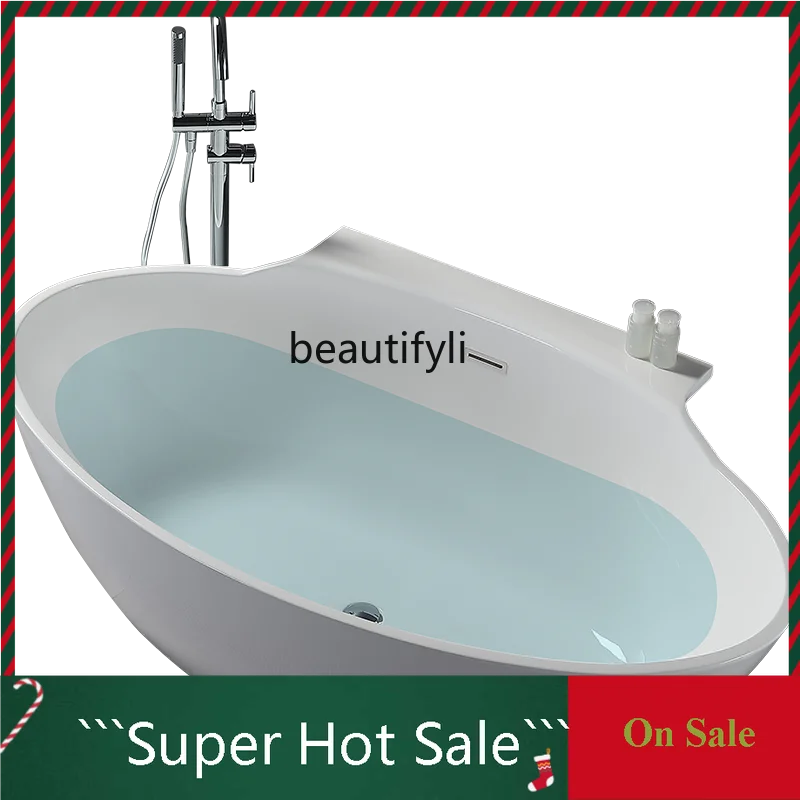 

Acrylic Art Bathtub 1.72 Creamy-white Bright Light