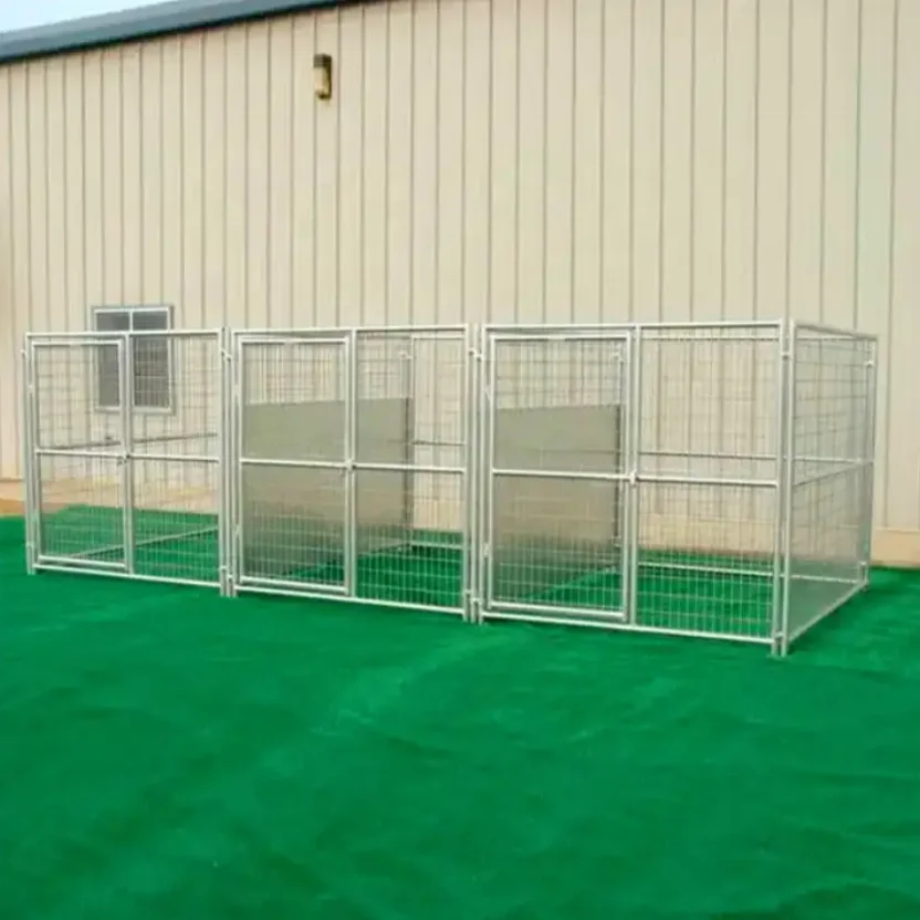 N Dog Cages Metal Kennels Outdoor Hot Dip Galvanizing Dog Kennel Customized Size