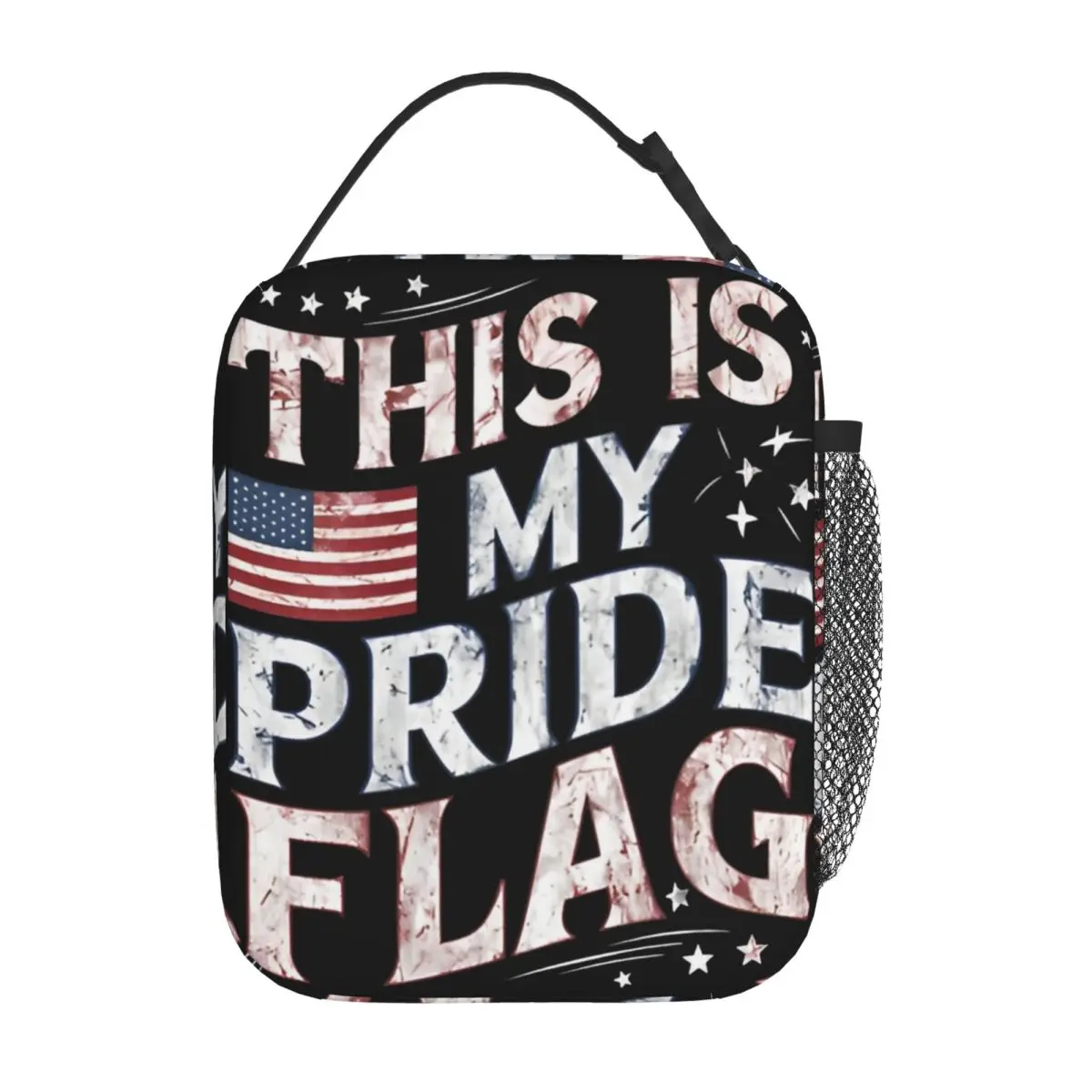 

This Is My Pride Flag USA America 4th Of July Insulated Lunch Bag Food Bag Portable Cooler Thermal Bento Box For School Office