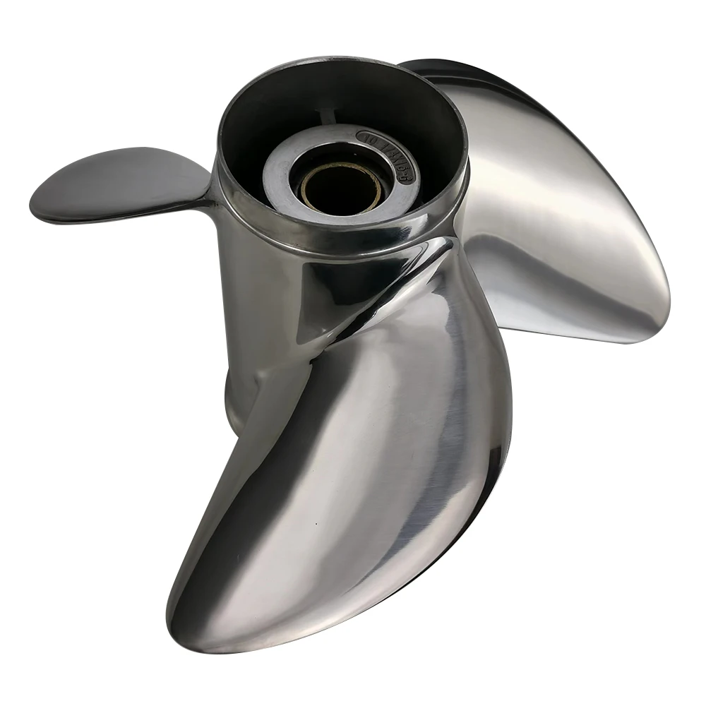 Factory customized 25~60 Horsepower mirror polish stainless steel boat marine propeller for sale