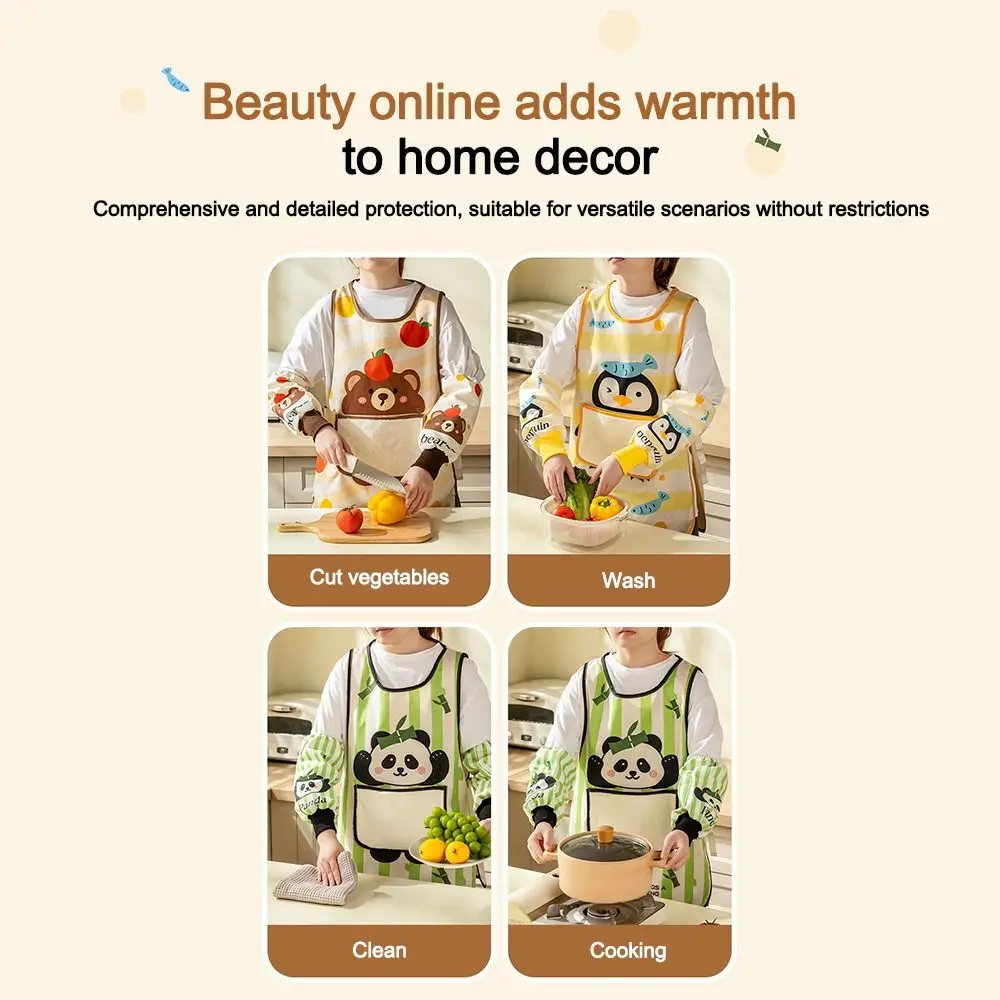 

Waterproof Oil Resistant Kitchen Aprons Anti Dirty Multipurpose Stain-Resistant Apron Vest Style with Removable Hand Towel