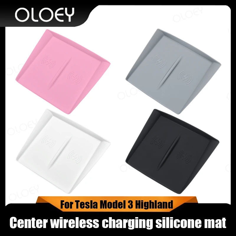 For Tesla Model 3 wireless charging pad silicone mat new center control cell phone anti-slip silicone mat