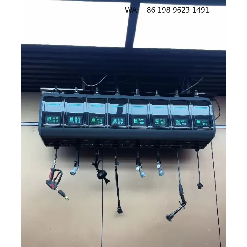 Commercial High-Pressure  Car Wash Station with Steel Wire Hose Reel 5-in-1 System Foam Included