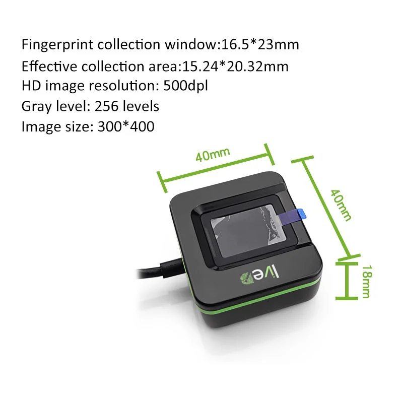 20R Optical Fingerprint Scanner Usb Reader Biometric Fingerprint Sensor Support Windows, Android,Linux Free SDK For PC