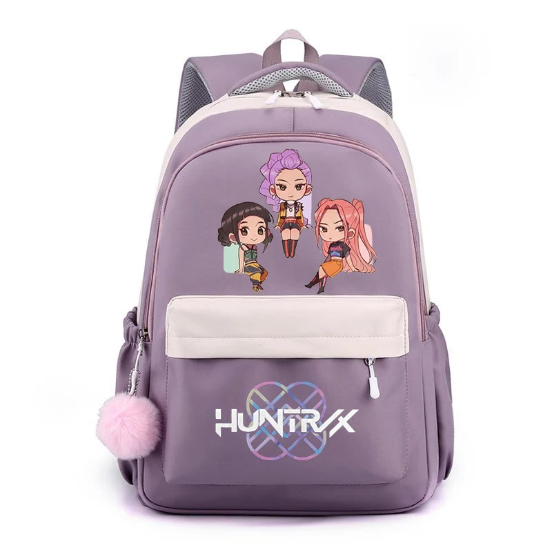 KPop Demon Hunters School Bags for Children Cute Cartoon Casual Students Rucksack Large Capacity Girls Backpack Women Backpack
