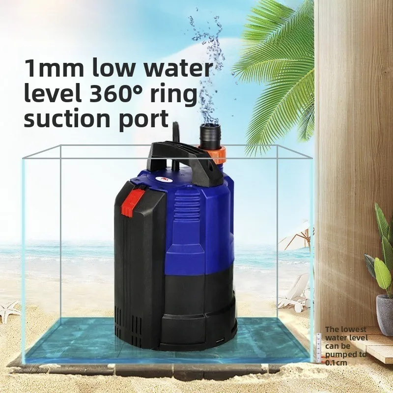 Submersible Pump 220v Low Water Level Clean Sewage Automatic High Lift Household Small Low Suction Pumping Basement Drainage