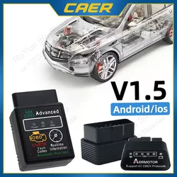 CAER ELM327 V1.5 Super Mini OBD2 Diagnostic Tool Interface Bluetooth4.0 Wifi for IOS Android Code Reader Support Multi-brand Car